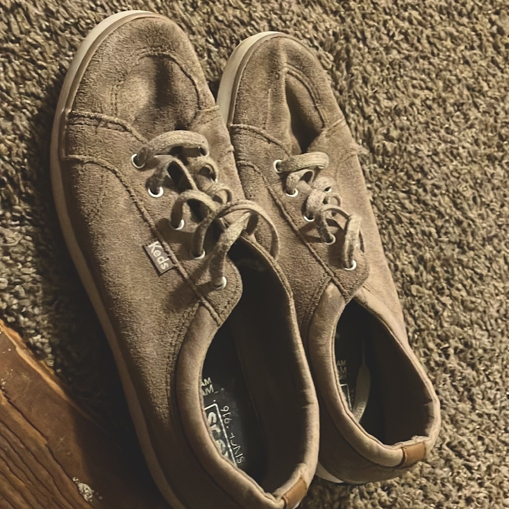 Womens kids suede beige center 2 sneakers